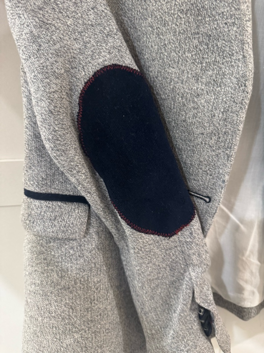 Zara Light Gray Cotton Tweed Women's Blazer Jacket - XS - Picture 5 of 6